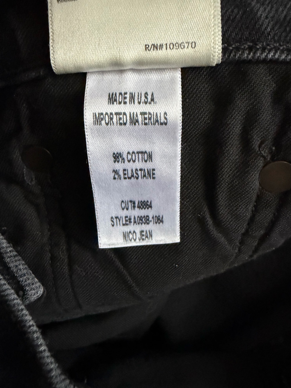 Agolde Nico High Rise Jeans, Washed Black, Size 28 - Picture 6 of 10